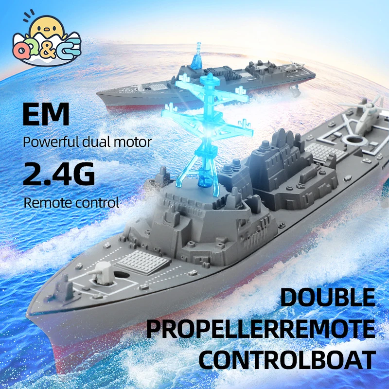Remote Control Warship Toy Model Boat for Kids