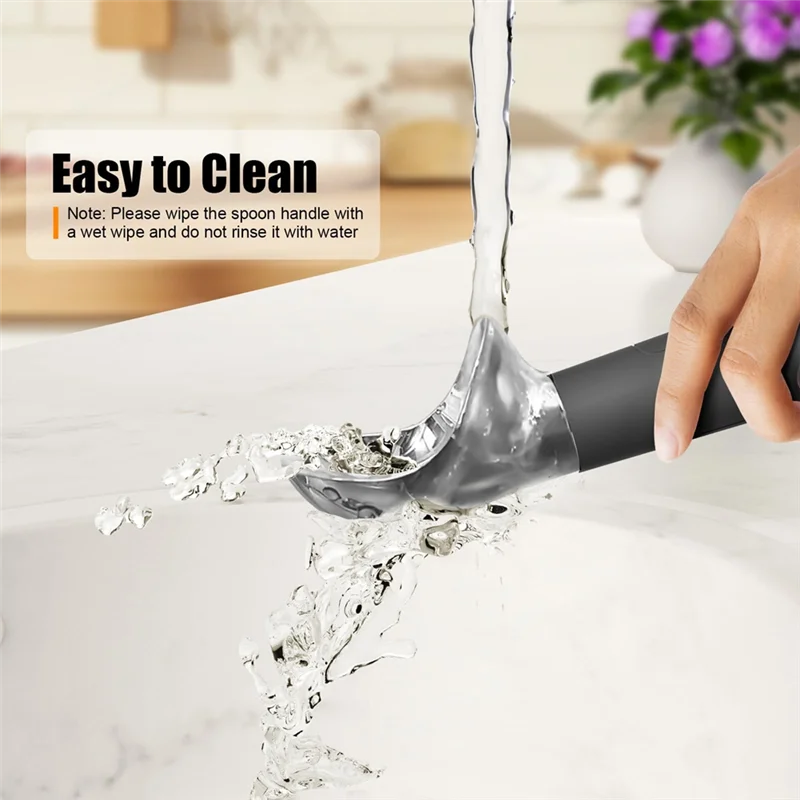 Electric Ice Cream Scoop Heated Ice Cream Scoop Rechargeable Icecream Scoop Stainless Steel Blacka52q