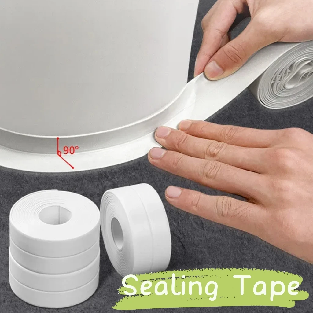 Shower Bath Sealing Strip Tape Caulk Strip Self Adhesive Waterproof Wall Sticker Sink Edge Tape For Bathroom Kitchen Accessories