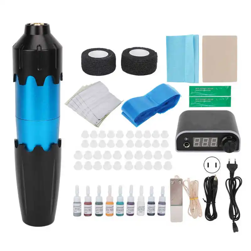 Rotary Tattoo Machine Complete Tattoo Kit Repair Cream Colorful Power
