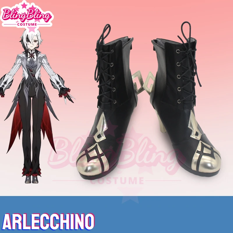 

Game Genshin Impact Arlecchino Cosplay Shoes Genshin The Knave Cosplay Shoes Unisex Role Play Any Size Shoes CoCos