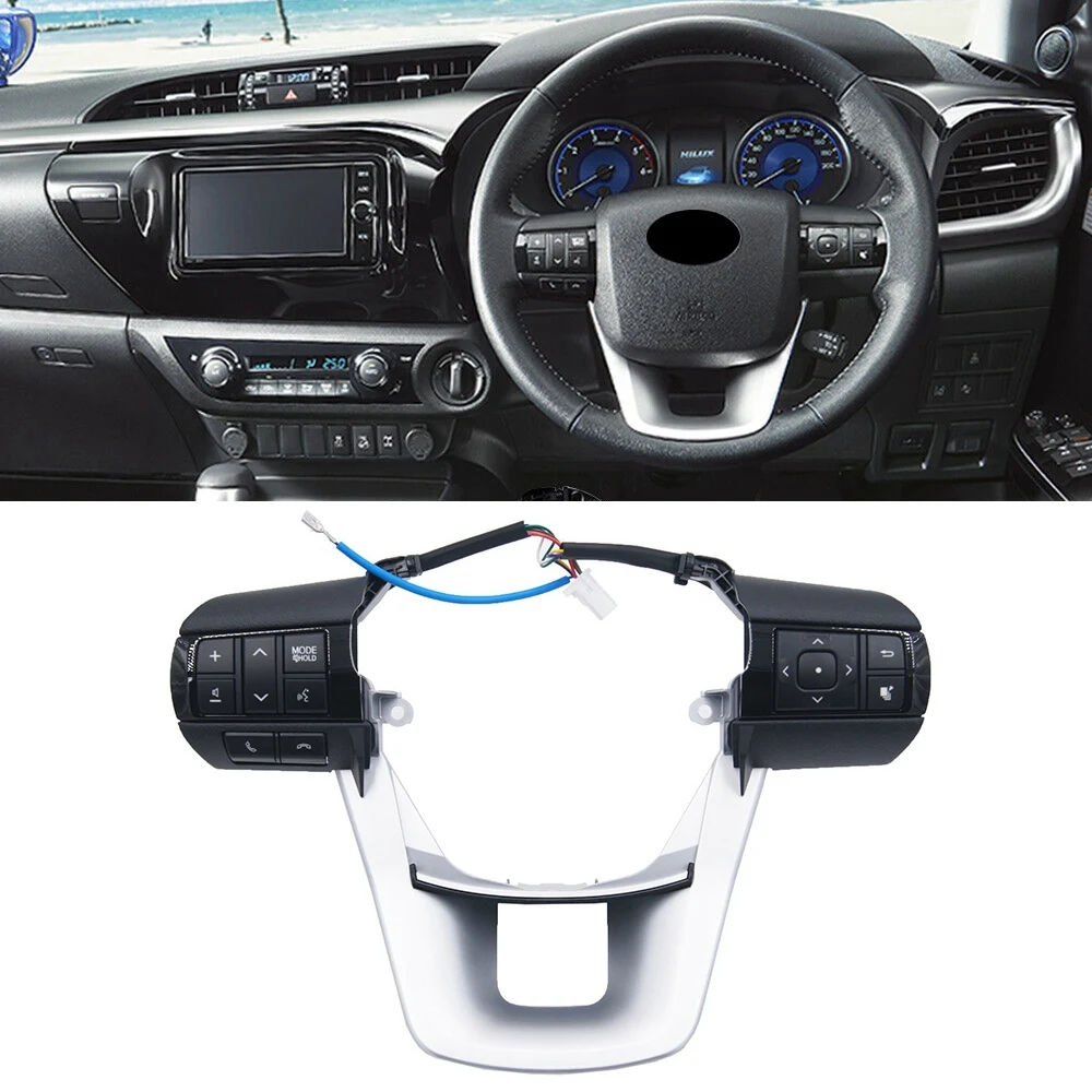 

Audio Mode Control Switch Multifunctional Steering Wheel 84250-0E120 for Toyota Hilux Revo Rocco Fortuner 2015-2020