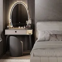 Table de maquillage de luxe pour chambre à coucher, style européen, confortable, avec rangement moderne, meuble de beauté pour la maison 5