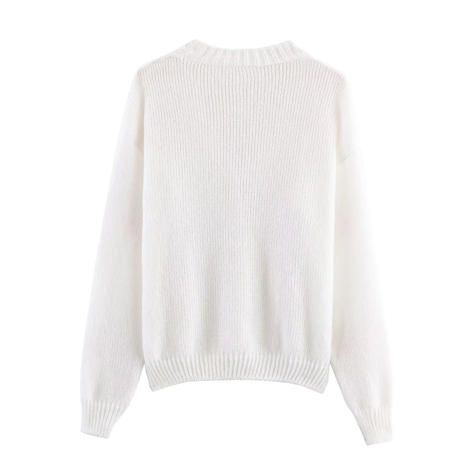 Woman's Korean Style Strawberry Knitted Cardigan V-Neck Single Breasted Long Sleeved Sweater Female Autumn Winter New Chic Top