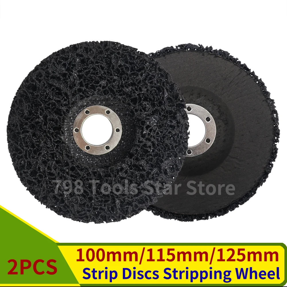 

2 Pack Black Poly Strip Discs Stripping Wheel for Angle Grinder - Remove Paint,Coating,Rust and Clean Welds Oxidation,Wood,Metal