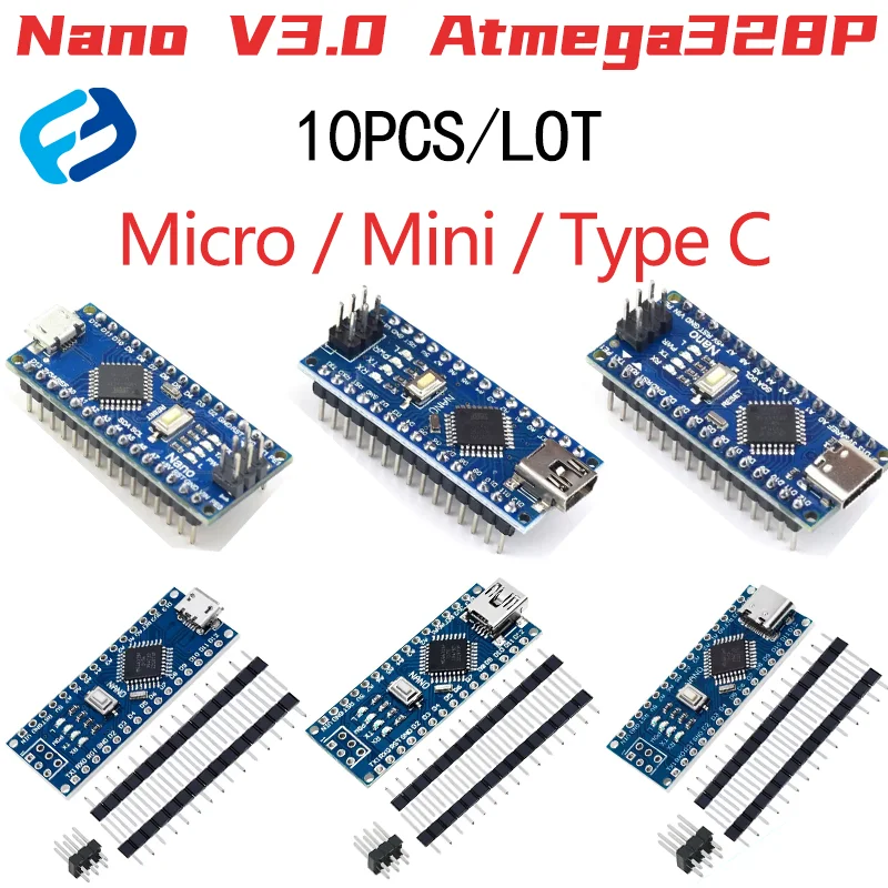 Promozione Per Arduino Nano 3.0 Atmega328 Controller Scheda Compatibile Modulo Scheda Di Sviluppo Pcb Senza Usb V3.0 Mircro Type-C