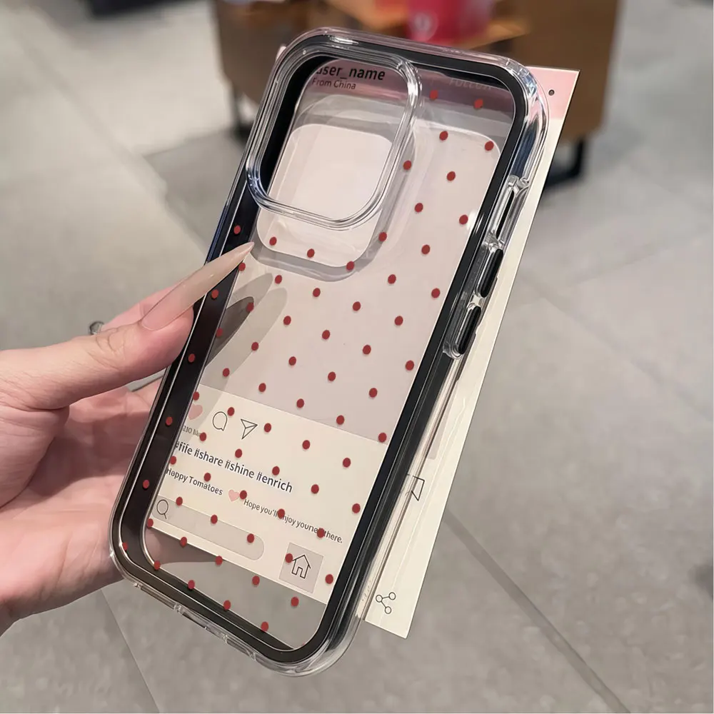 Elegant Solid Color Polka Dot Phone Case Cover