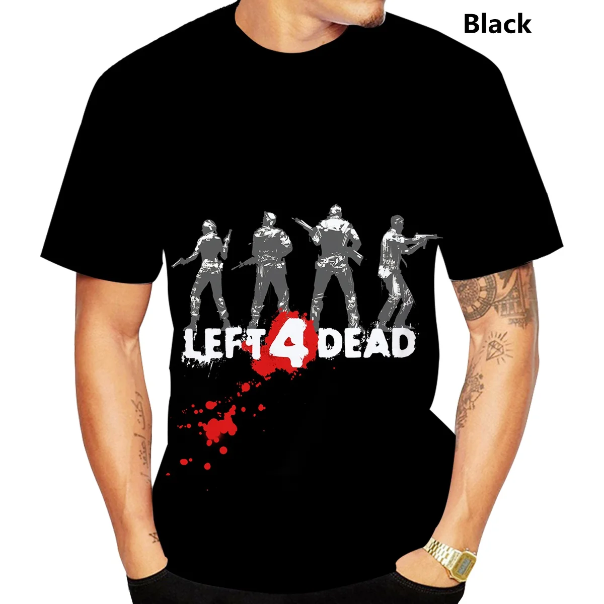 thumbnail image 1 of Camiseta de juego de terror Left 4 Dead 2 con estampado 3D, informal, para hombre y mujer, estilo hip hop, de manga corta, para niños, estilo Harajuku, ropa unisex, 1 of 5