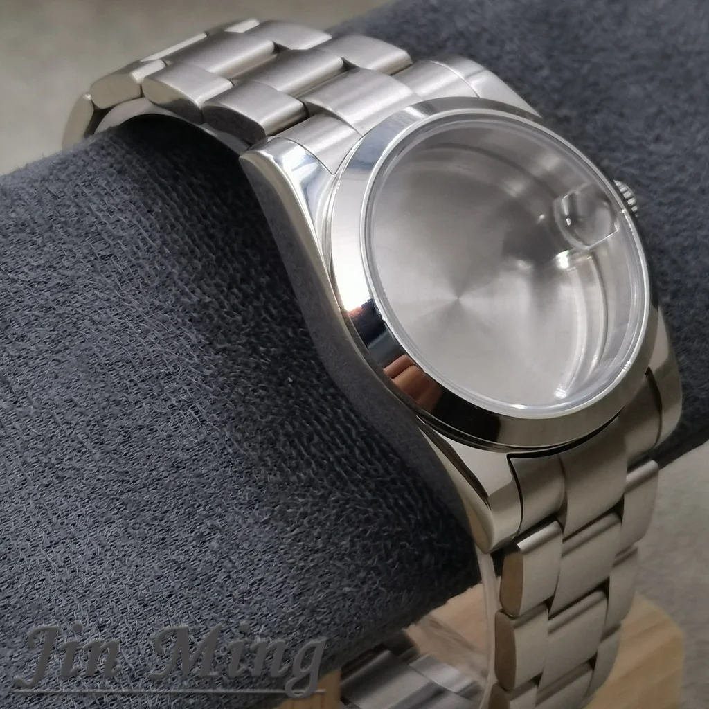 Premium Men's Watch Case with Sapphire Glass and Strap Parts, 36mm/40mm S Crown