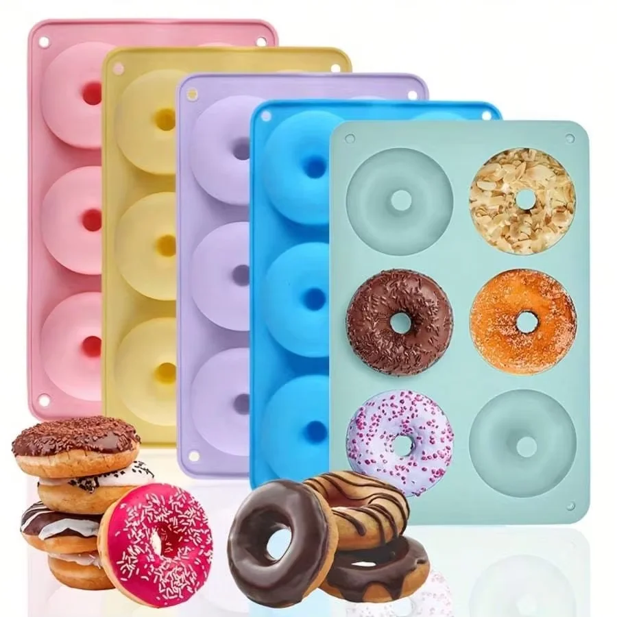 Silicone High-Temperature Resistant Round Baking Mold for Donuts, Cakes, and Pastries