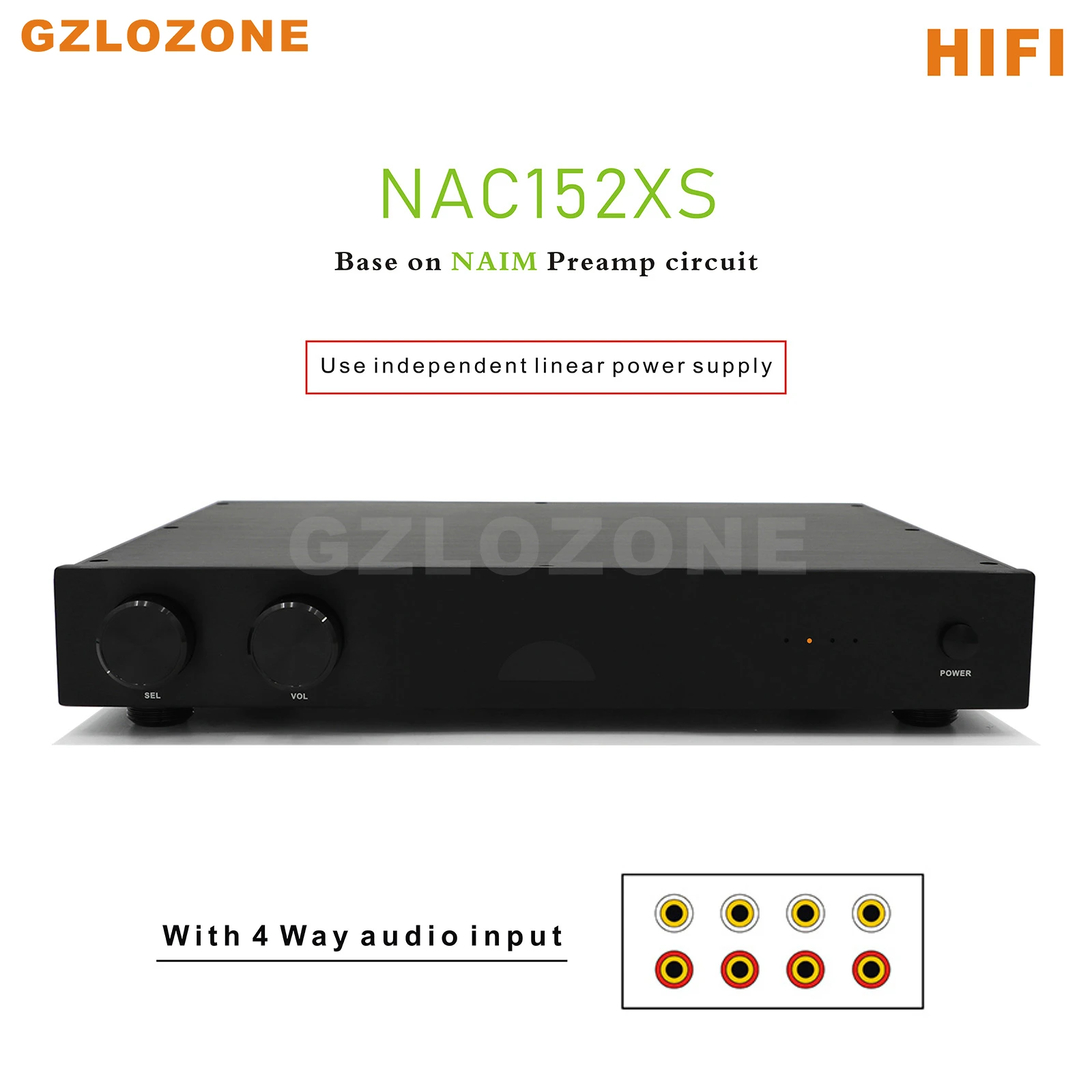 

HIFI NAC152XS Preamplifier Base on NAIM NAC152 With 4 Input For NAP200/NAP250 Power amplifier