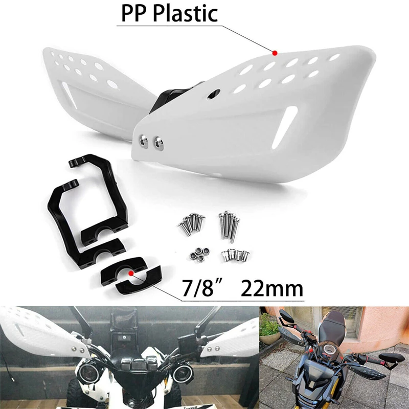 

7/8" 22mm Motocross Hand Guard Handle Protector Shield HandGuards Protection Gear for Honda Yamaha Dirt Bike Pit Bike ATV Quads