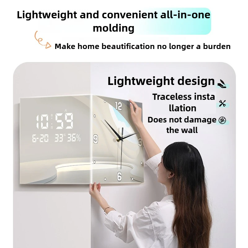 Luxury Double-Sided Corner Wall Clock 3