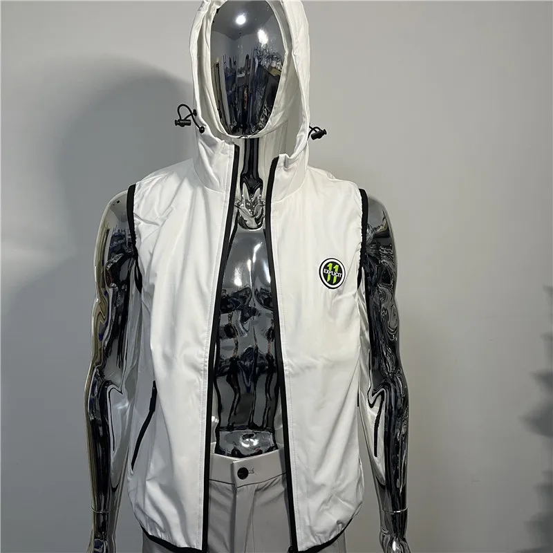 Men's Golf Jacket Vests Fashion men golf Coat hooded quick-dry golf Vest Clothing Golf sleeveless Waistcoat 골프웨어
