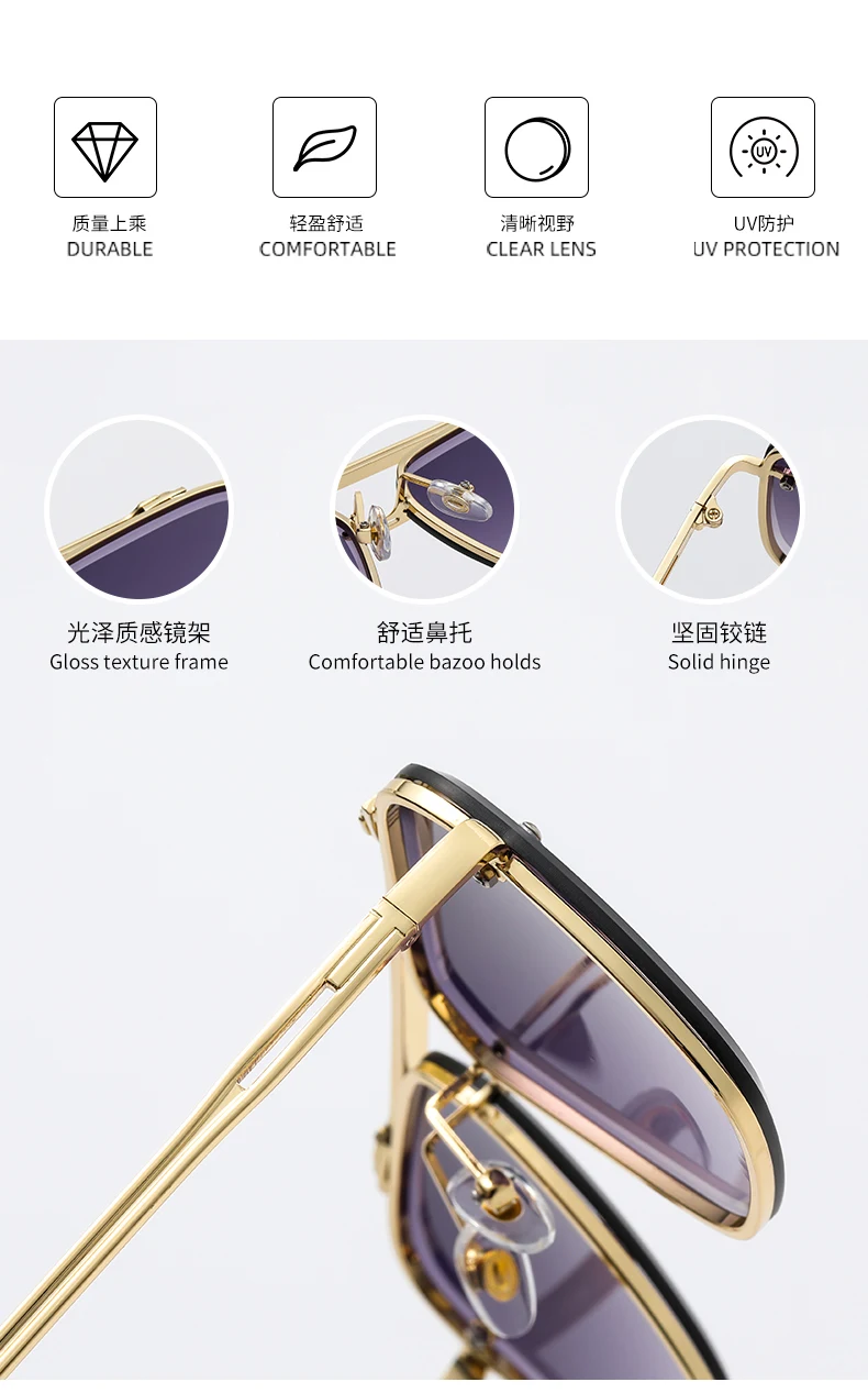 2023 تصميم ماركة فاخرة موضة ماخ ستة نمط التدرج عدس...