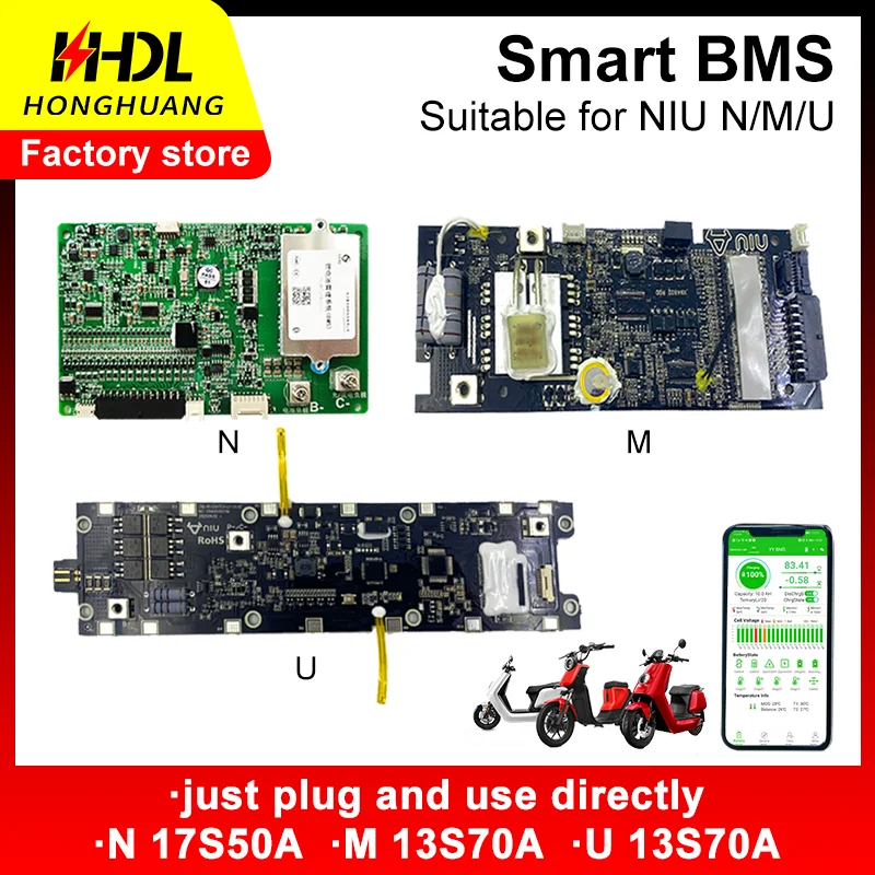 Per Niu Smart Bms Lifepo4 Nqi N1S Scheda Di Protezione Batteria Al Litio Originale Bici Elettrica Bms Supporto Espansione Modifica