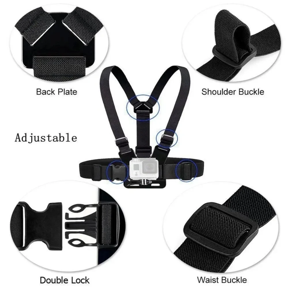 Chest Strap Rotate Phone Mount for iPhone Smart Phone Belt Body Harness Holder for Gopro Hero 13 12 11 10 9 Insta360 Dji Camera