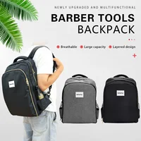 Coiffeur multifonctionnel barbier sac à dos sacs de rangement outil de coiffure paquet de rangement grande capacité Salon stockage épaule sac 3