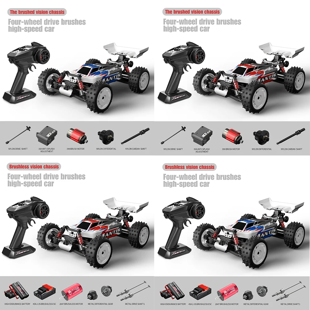   귯ø 帮Ʈ ̽ ī, 4WD Ǯ ü߰, 70 km/h  RC ε , , 2.4G