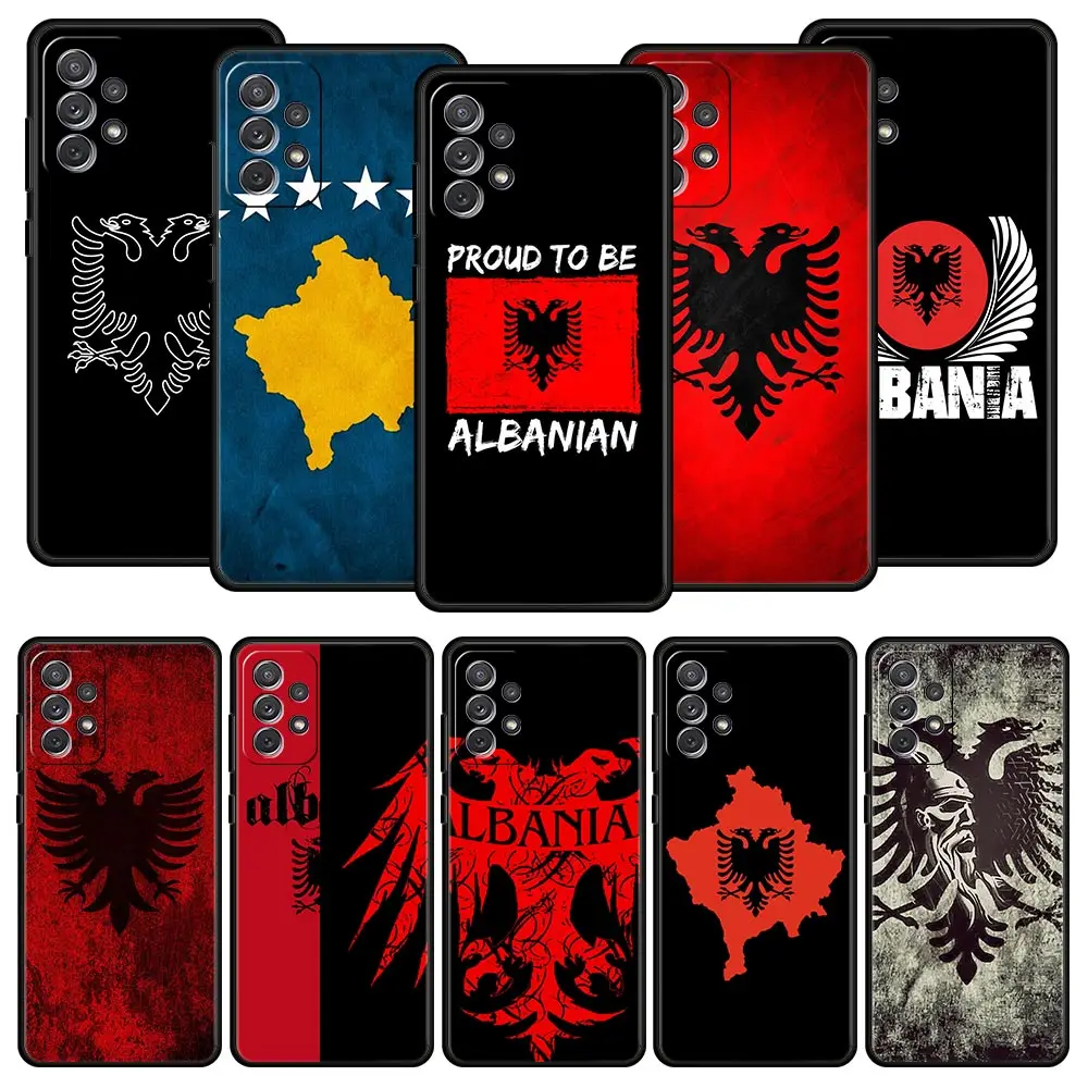 Чехол для телефона с флагом Албании для Samsung Galaxy A13 A51 A71 A41 A31 A21S A11 A03S A12 A32 A52 A22 A23 A33 A53 A73