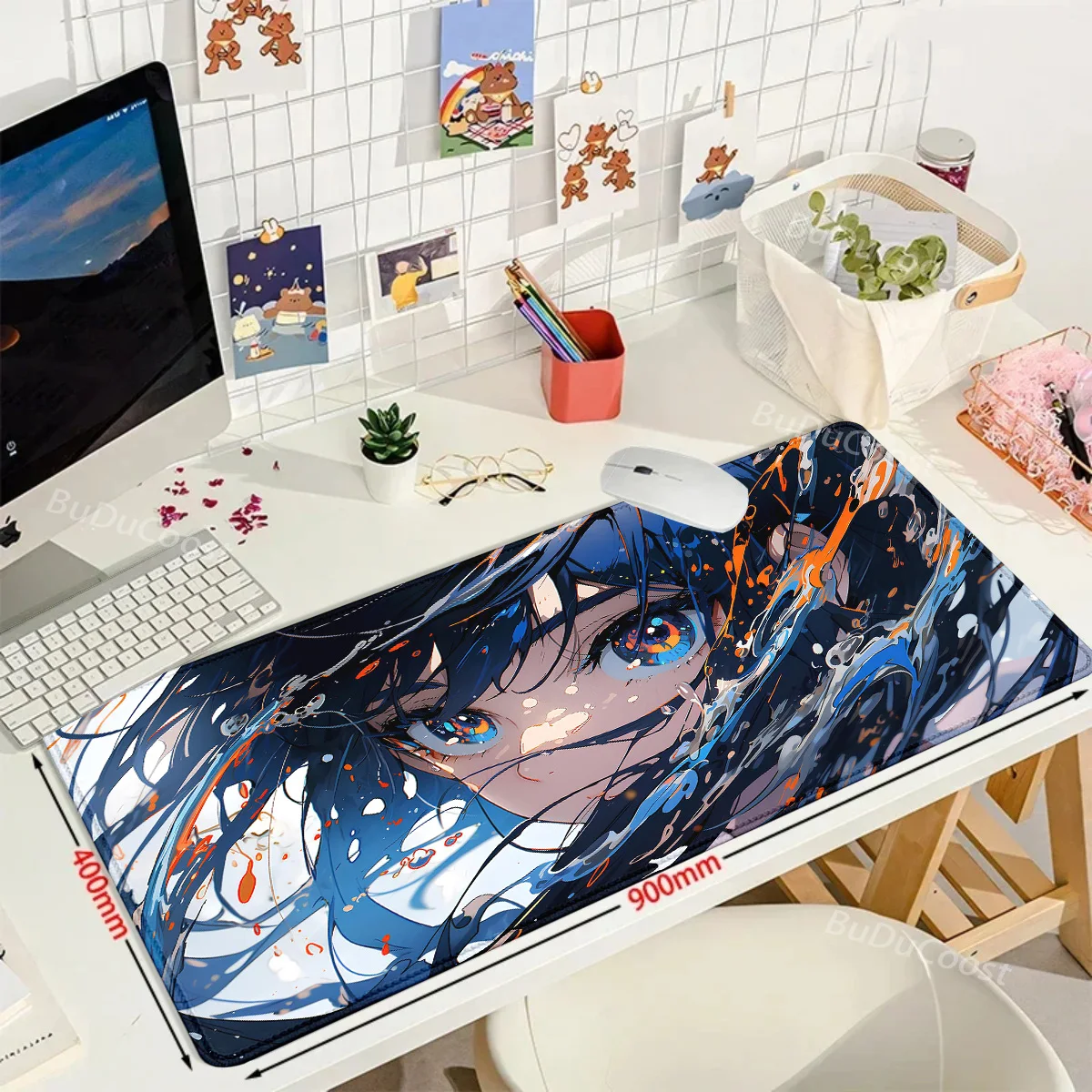 Mauspad Augenmalerei Nahaufnahme Schreibtischunterlage PC-Zubehör Gaming Anime Mauspad Company Gamer Girl Matten Mause Laptop Computertisch