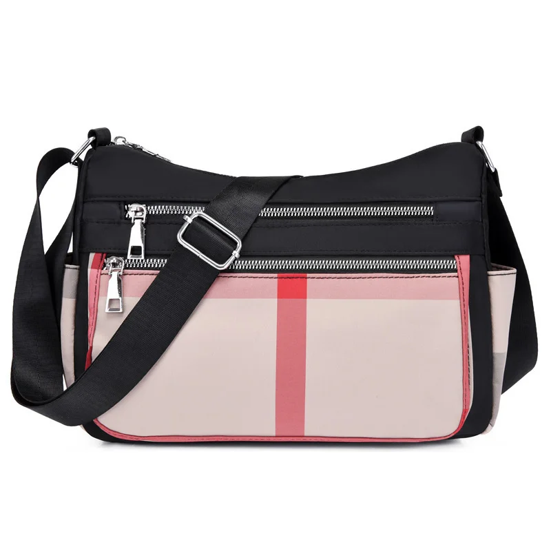 Women's bag 2022 new multi-layer single shoulder bag light Oxford cloth messenger bag large capacity middle-aged women's