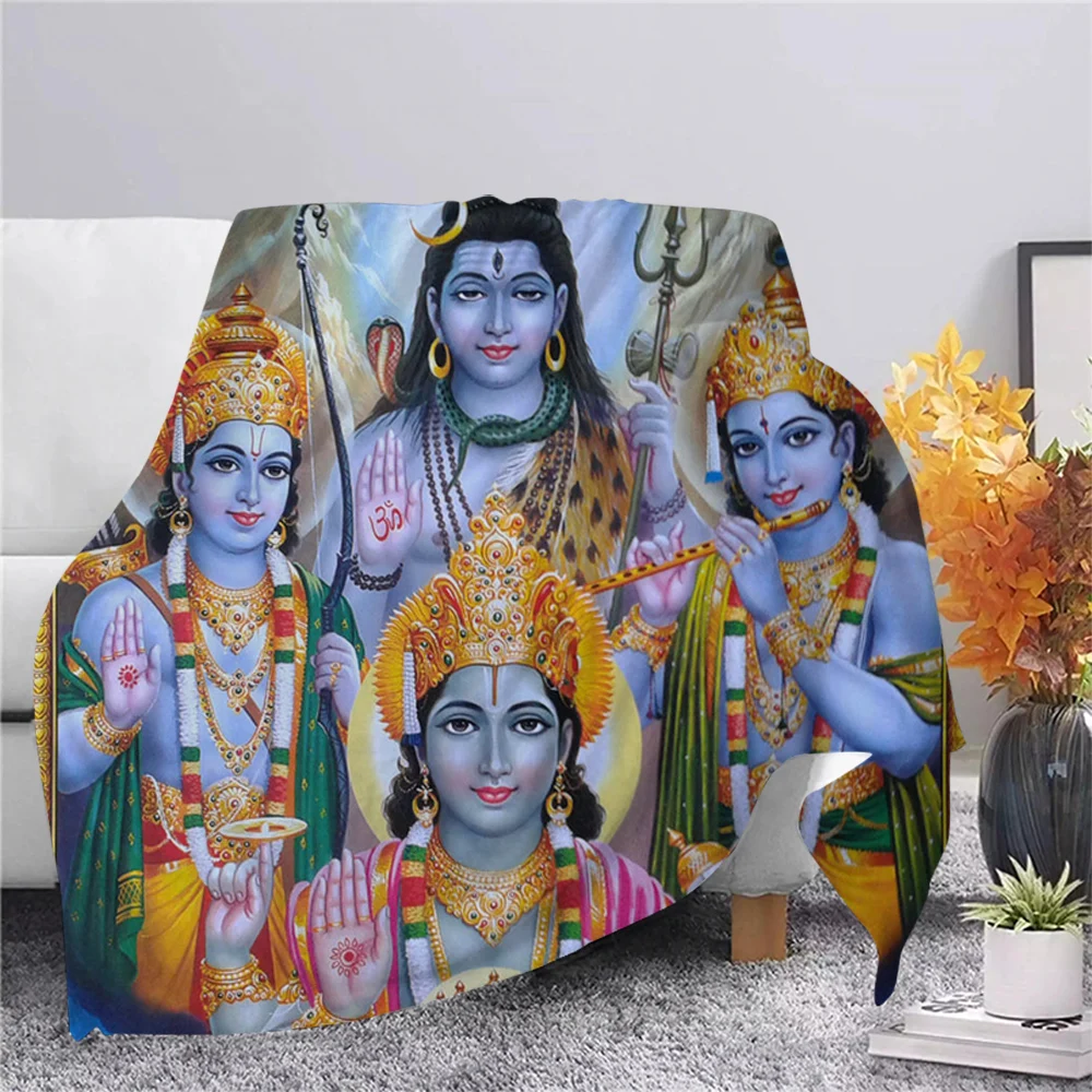 

Теплое фланелевое одеяло CLOOCL Lord Shiva, 3D одеяло с принтом, одеяло, подростковое одеяло для постельного белья, Прямая поставка