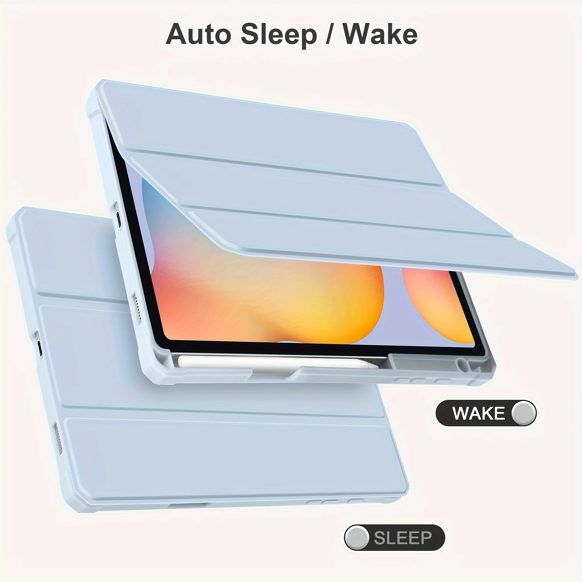 Premium Protective Case with S Pen Holder & Tri-Fold Stand for Samsung Galaxy Tab S6 Lite (10.4-Inch)