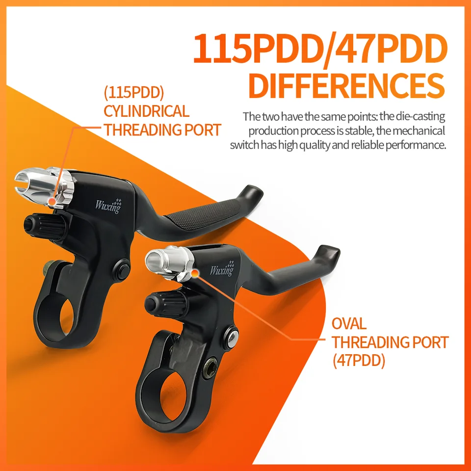 WUXING 115PDD Leva freno Ebike Cut Off Power Bicicletta elettrica E-scooter Ebreak Spina connettore SM impermeabile  18