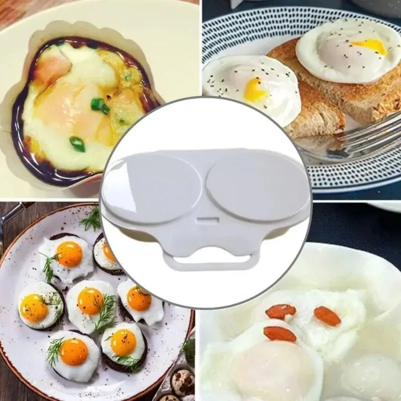 Food Grades Plastic Microwave Cooking Eggs Steamer Kitchen Cooking Mold Egg Poacher Kitchen Gadgets Fried Egg Tool egg poacher silicone egg poacher