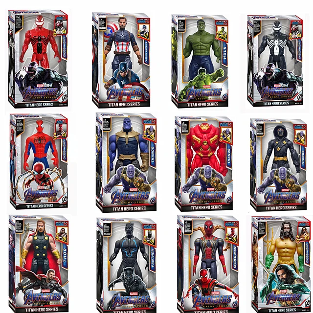 30cm Marvel Avengers Toy Thanos Hulk Spiderman Iron Man Captain