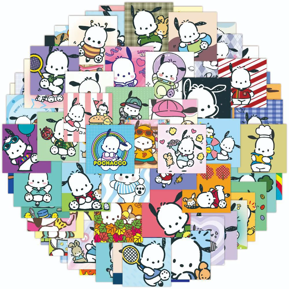 

10/30/50pcs Kawaii Sanrio Pochacco Cartoon Graffiti Stickers Kids Toys Laptop Phone Suitcase Album Diary Cute Decoration Sticker