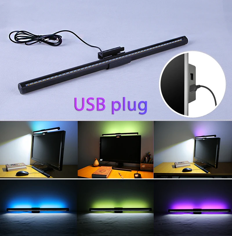 BlitzWolf Lampe de bureau LED RVB à intensité variable pour ordinateur de  bureau Lampes de table attentionnées pour l'étude de l'écran de lecture  Barre lumineuse suspendue, 300-1000 Lux réglable - AliExpress