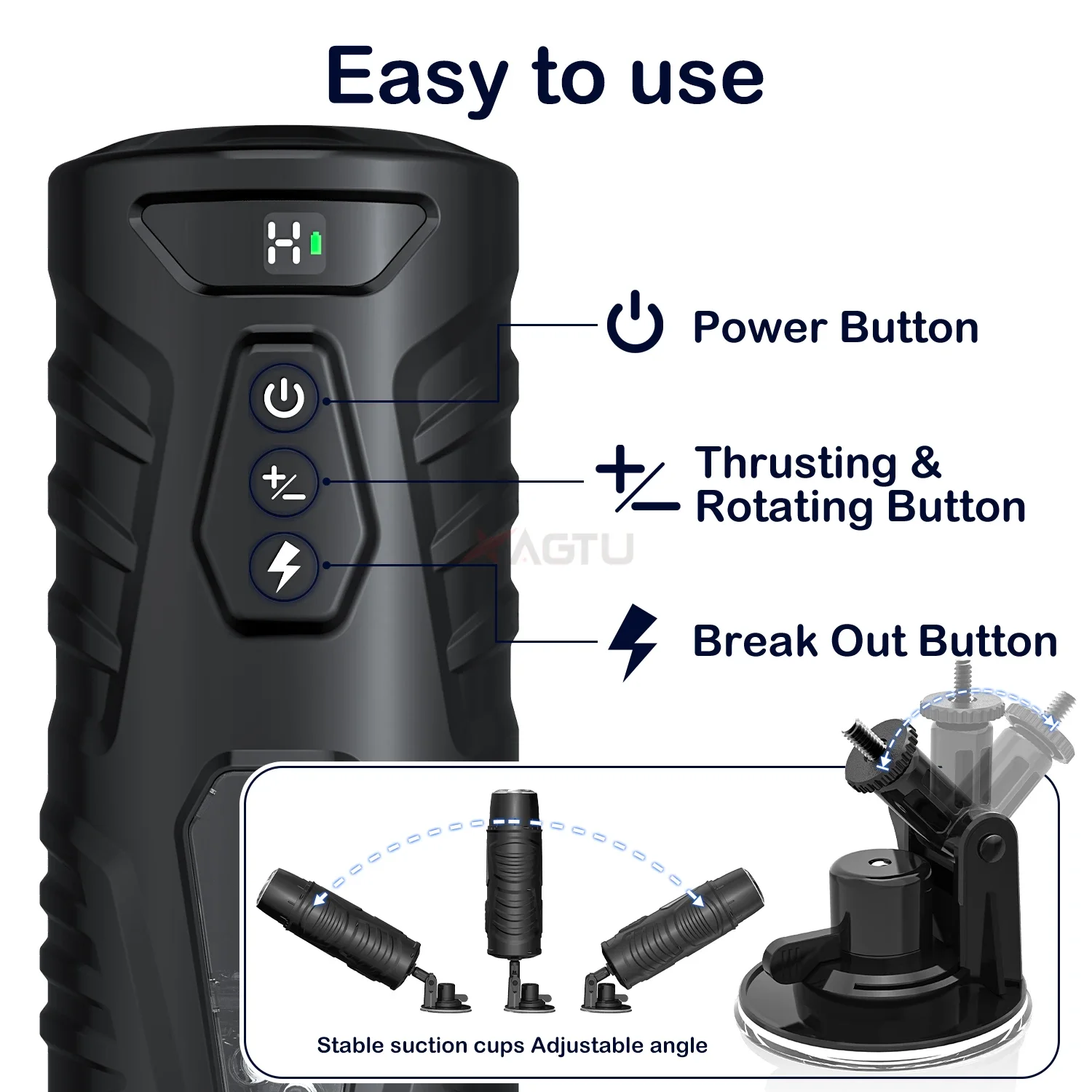 Automatic Male Masturbator Telescopic Rotation Masturbation with Suction Cup for Men Simulation Blowjob Piston Sex Toy for Men
