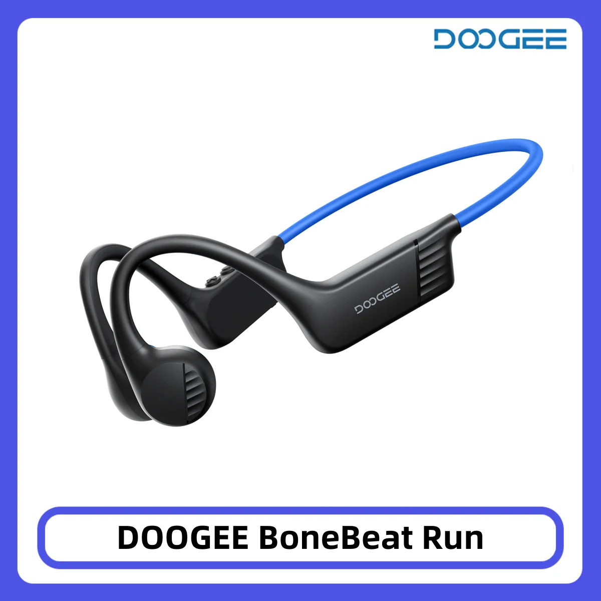 DOOGEE BoneBeat Run Bone Conduction Headphones Open-Ear Wireless Sports Earphone 10 Hours Battery Life for Running, Cycling