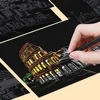 4Pcs Children DIY Night Scene Art Scratch Painting Toys City Building Landscape Kids Educational Toys Birthday Gift Room Decor 5