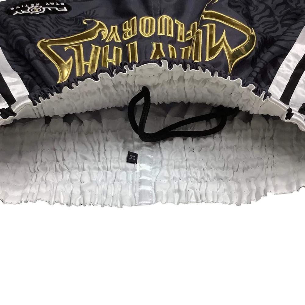 MMA Fighting Muay Thai Shorts Boxeo Boxer Training Sports Kick Boxing Fitness Athletic Pants For Kid FLUORY MTSF98