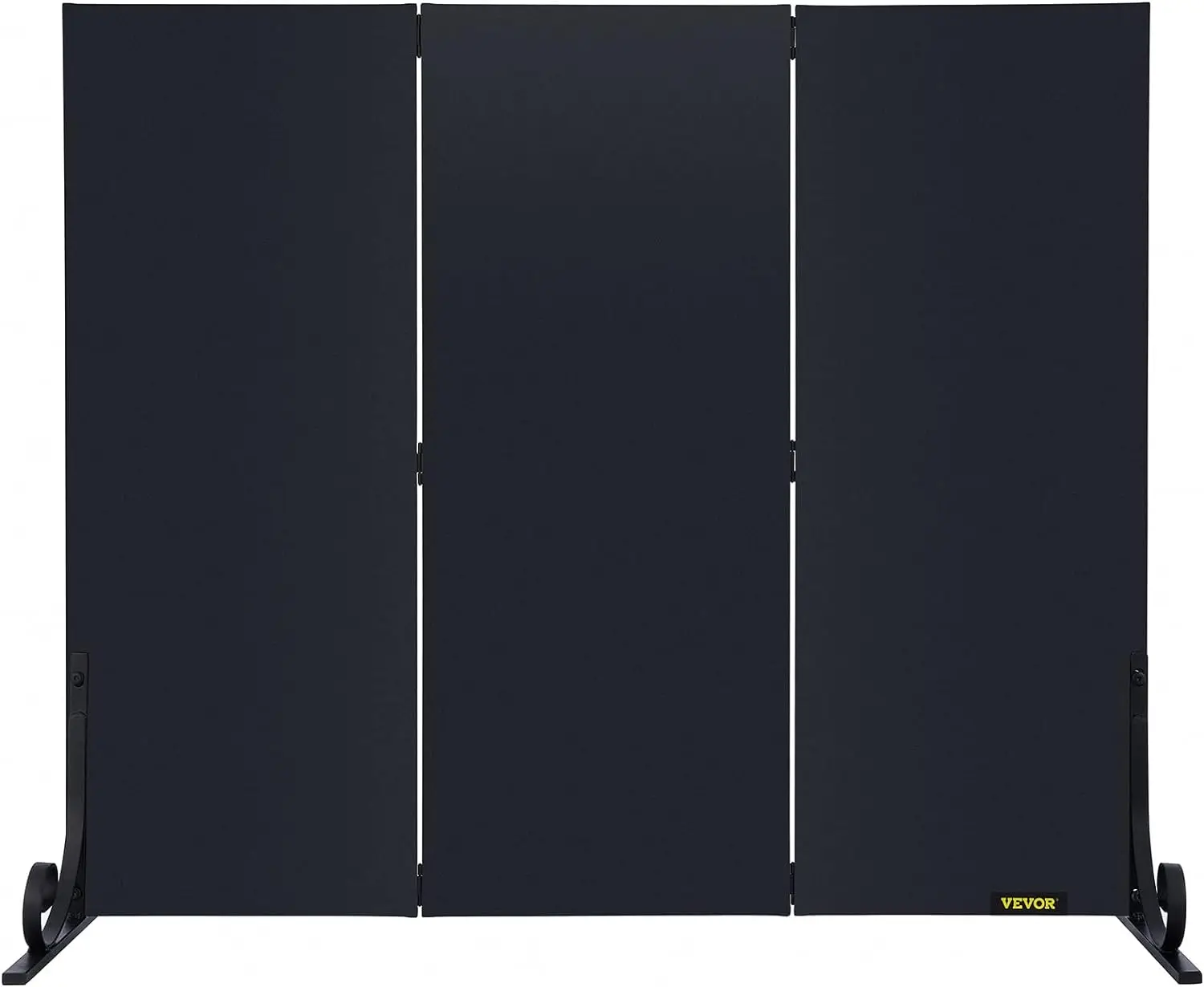 

Screen, 38.8 x 32.7 Inch, 3-Panel Iron Freestanding Spark Guard with Support, Metal Craft, Broom Tong Shovel Poker Included, for