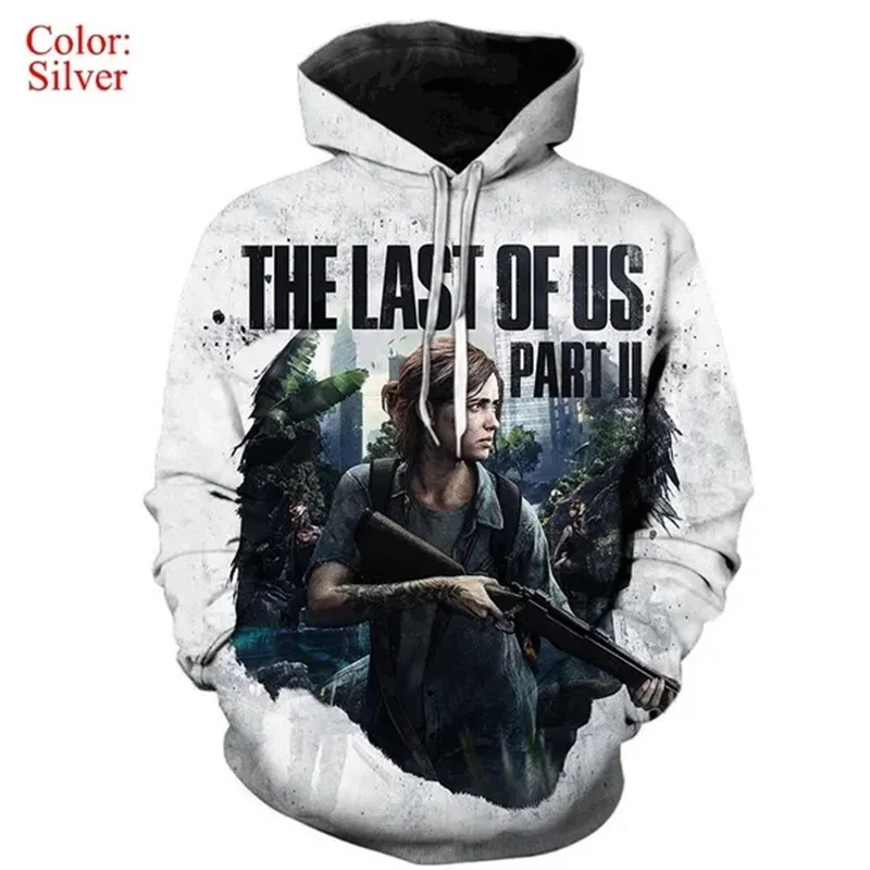 thumbnail image 1 of Sudadera con capucha con estampado 3D de The Last Of Us Part II para hombre y mujer, estilo hip hop, informal, de gran tamaño, 1 of 5