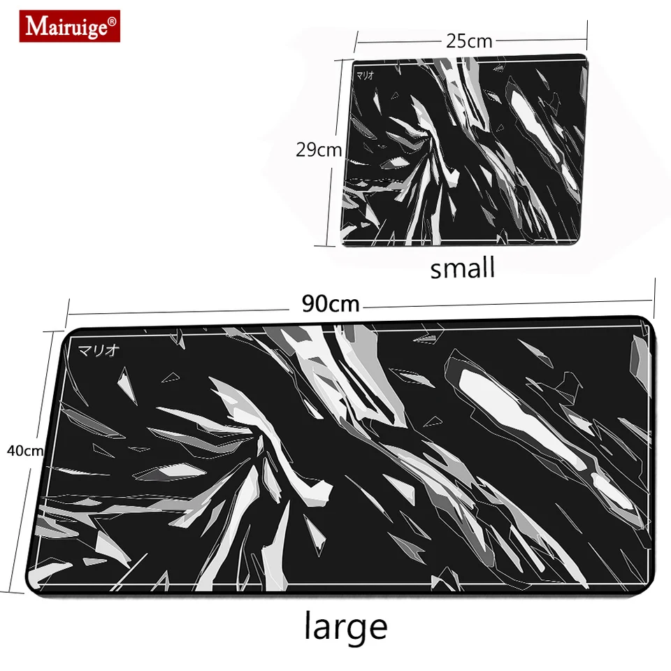 Desk Mat, White Topographic Contour Map Extended Gaming - View #2