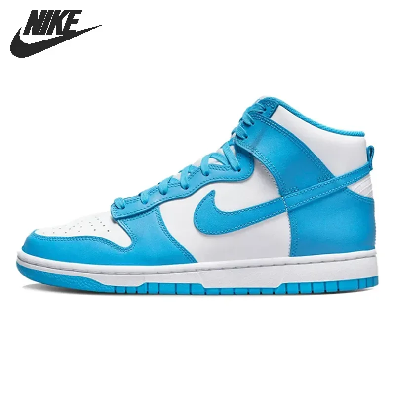 Nike Dunk High Retro Skateboard Chaussures Pour Hommes Et Femmes, Cestini Classiques Unisexe, Bleu Laser