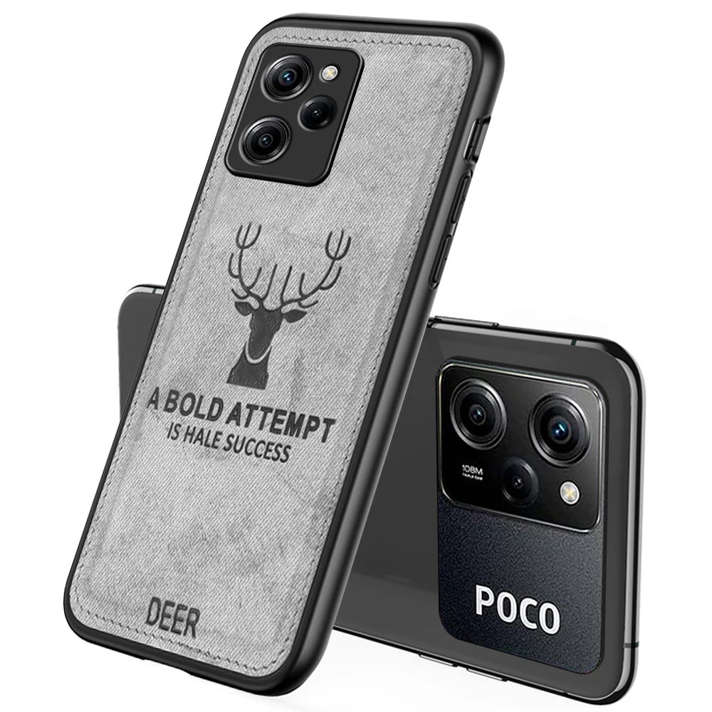 Guscio Del Telefono Per Xiaomi Redmi K60 Ultra K50 Pro 13C Cover Antiurto Nota 12 Pro Plus Custodia In Tessuto Con Motivo A Corna Di Cervo