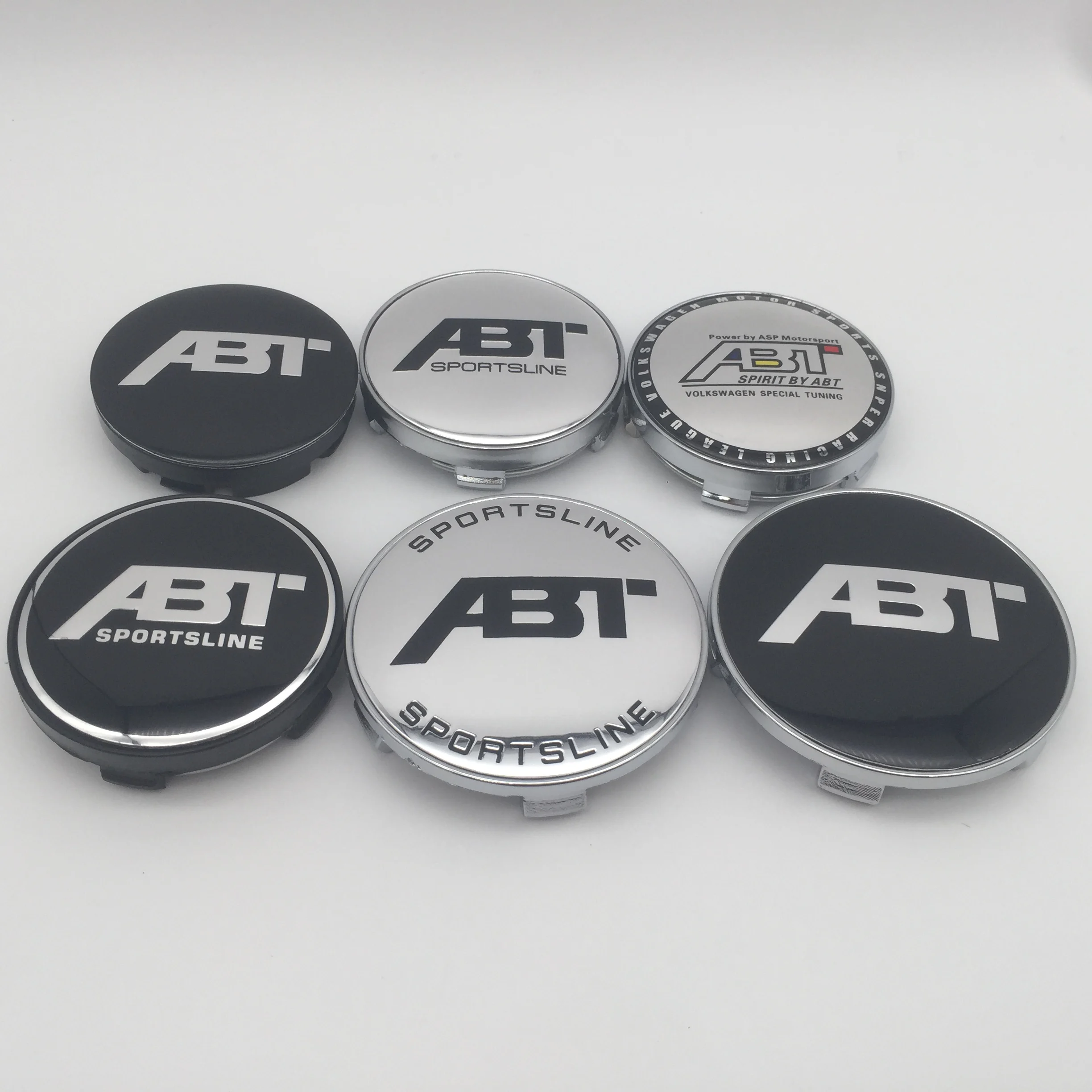 

4pcs 56mm 60mm 65mm 68mm ABT Car Wheel Center Hub Cap Badge Emblem Sticker Styling accessories