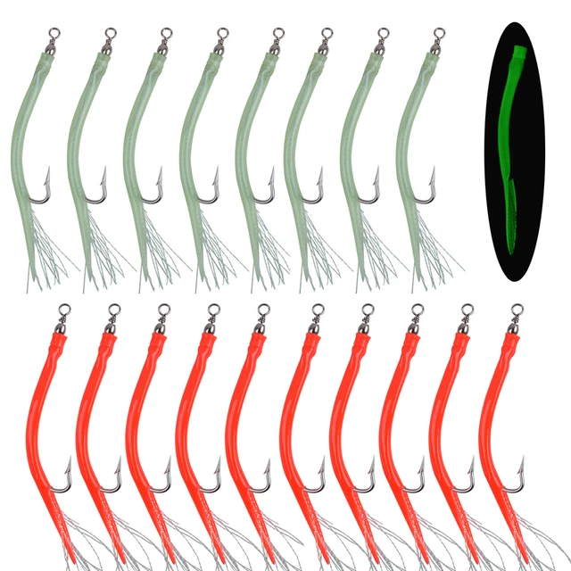 Striped Bass Trolling Tube Fishing Lure Saltwater Classic Fish Teaser Rig  with Stainless Steel Hook Barrel Swivel 