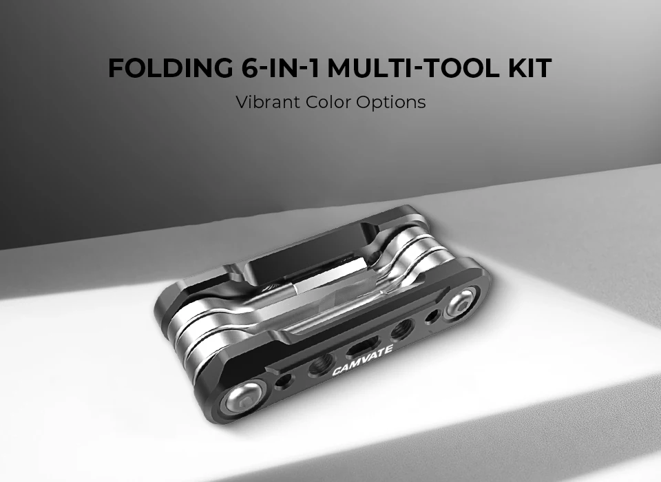 Folding 6-in-1 Functional Tools Universal DSLR Camera Rig Pocket Tool Set with S