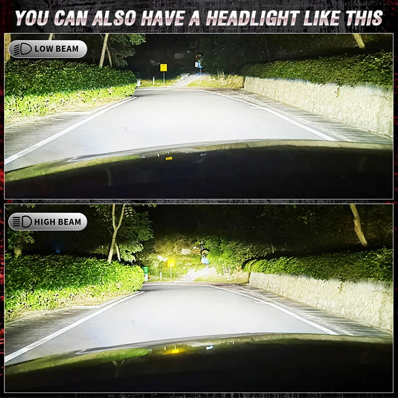 H4 LED Projector Lens Car Headlight Bulbs Bi LED H4 Powerful 1000W Lamp Mini Auto Motorcycle Fog Lights Plug&Play With Turbofan led car lights led lights led bulbs led headlights led car headlights car headlamps hid headlight bulbs
