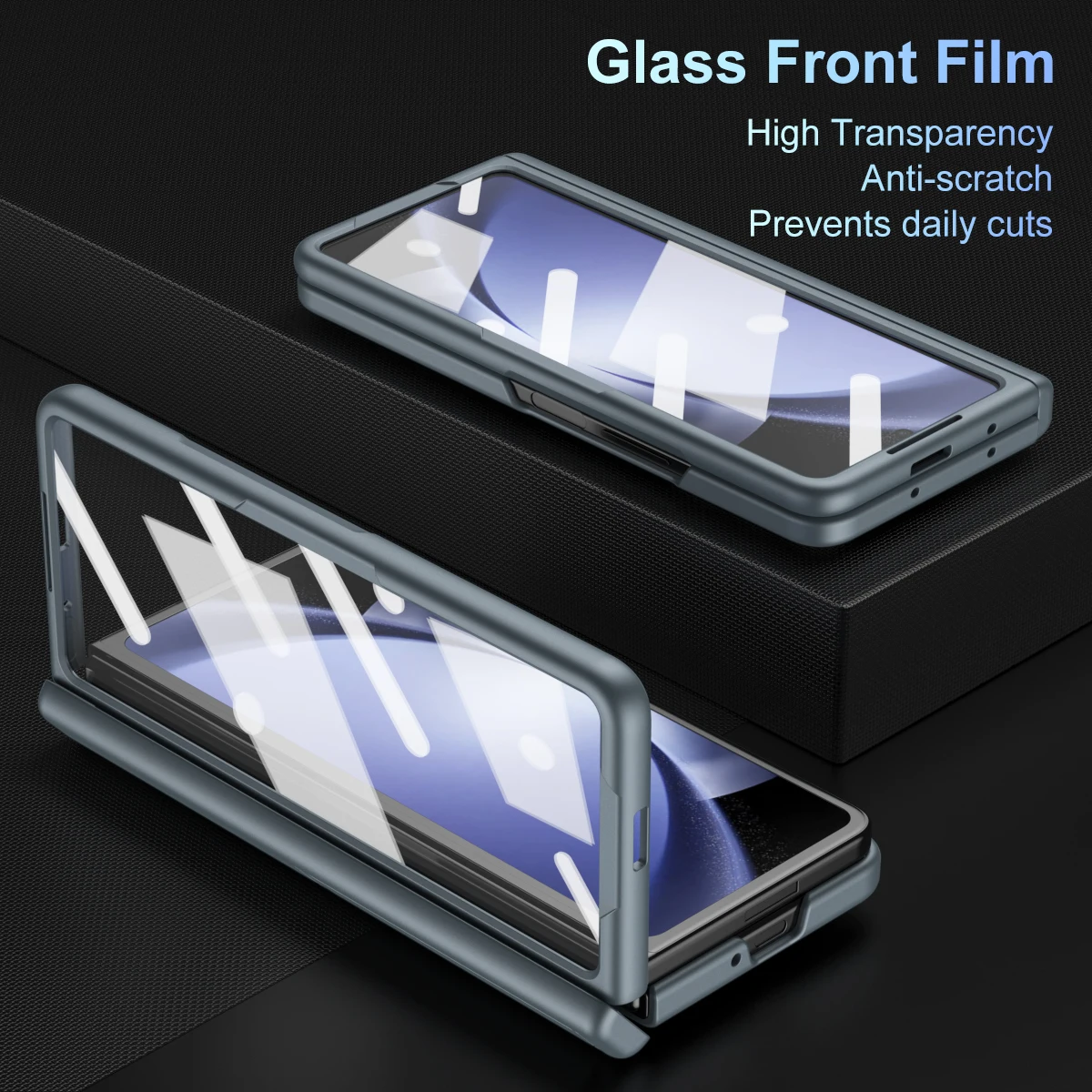 Luxury Fold Stand Phone Case with Pen Holder and Elastic Skin Feel