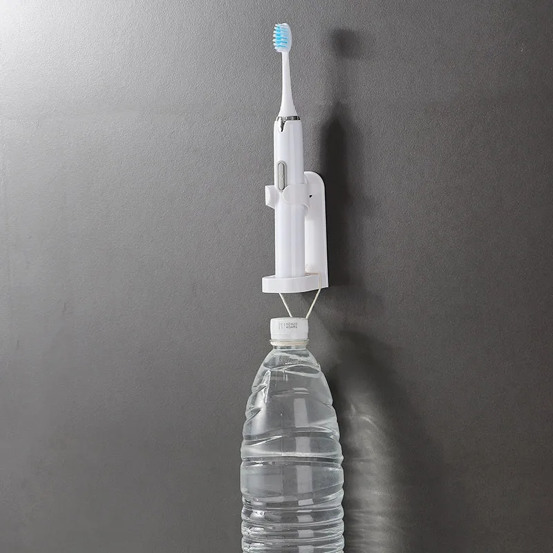 Toothbrush Holder Bathroom Storage Rack Creative Traceless Stand Rack Toothbrush Organizer Electric Toothbrush Wall-Mounted Holder Space Saving Bathroom Accessories