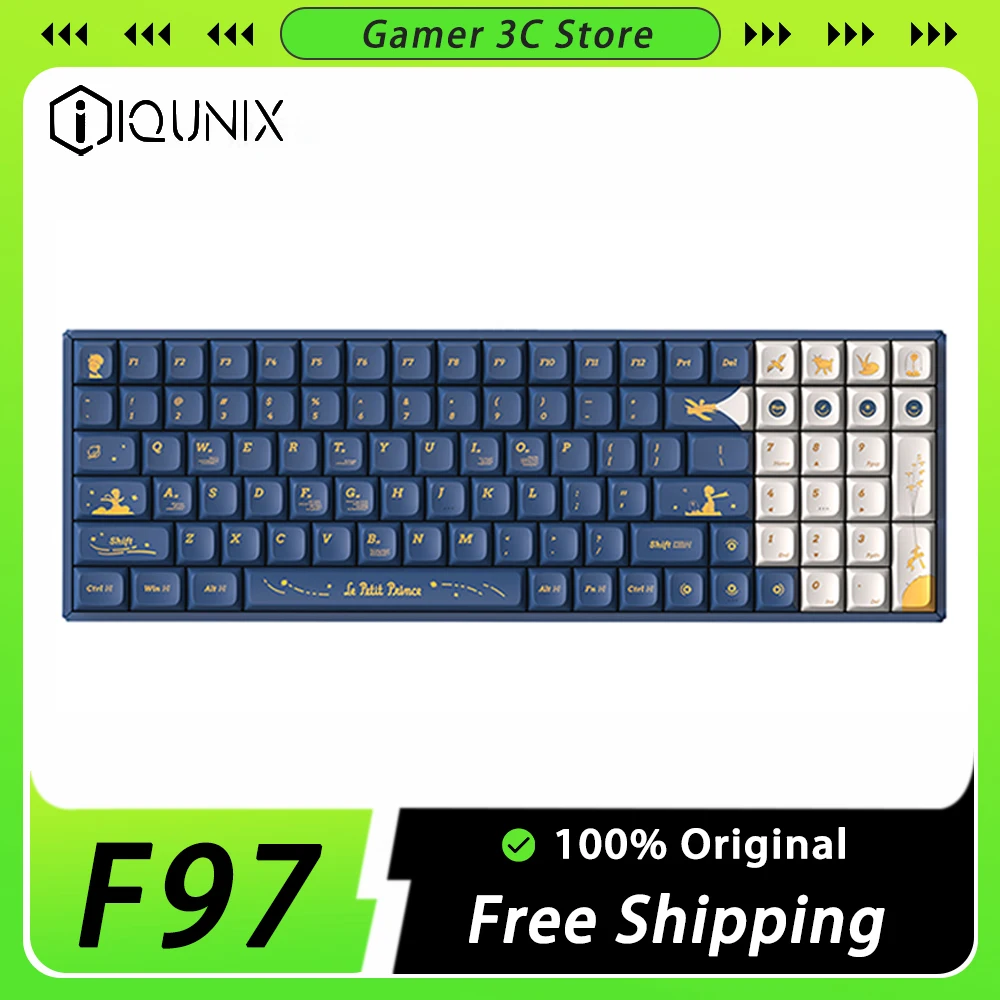 

IQUNIX F97 Mechanical Keyboard Wireless Aluminum Kits Three Mode Hot Swap Gaming Keyboard RGB Ergonomics Pc Gamer Win Office Mac