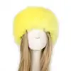 Winter Women Hat Solid Color Faux Fur Hat Thickened Turban Wide Hat For Skiing 6